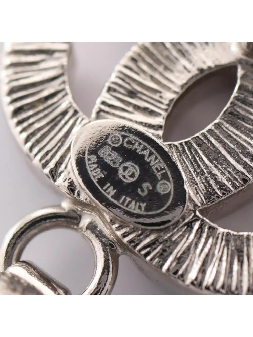 Chanel Cc Logo Earrings Silver-Tone #357760C12B